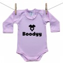 Růžové body s dlouhým rukávem Boodyy