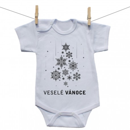 Body s krátkým rukávem Veselé Vánoce