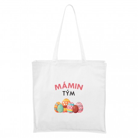 Bílá Maxi taška Mámin tým