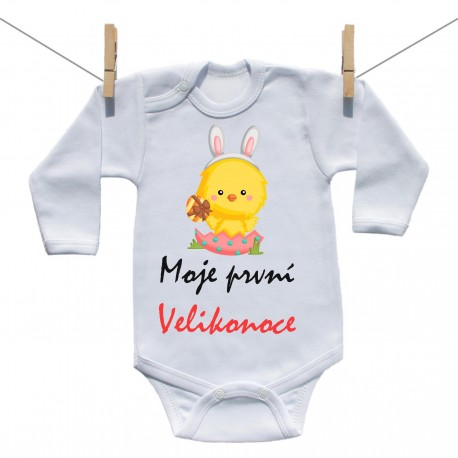 Body s dlouhým rukávem Moje první Velikonoce Dívka Body s dlouhým rukávem Moje první Velikonoce Dívka